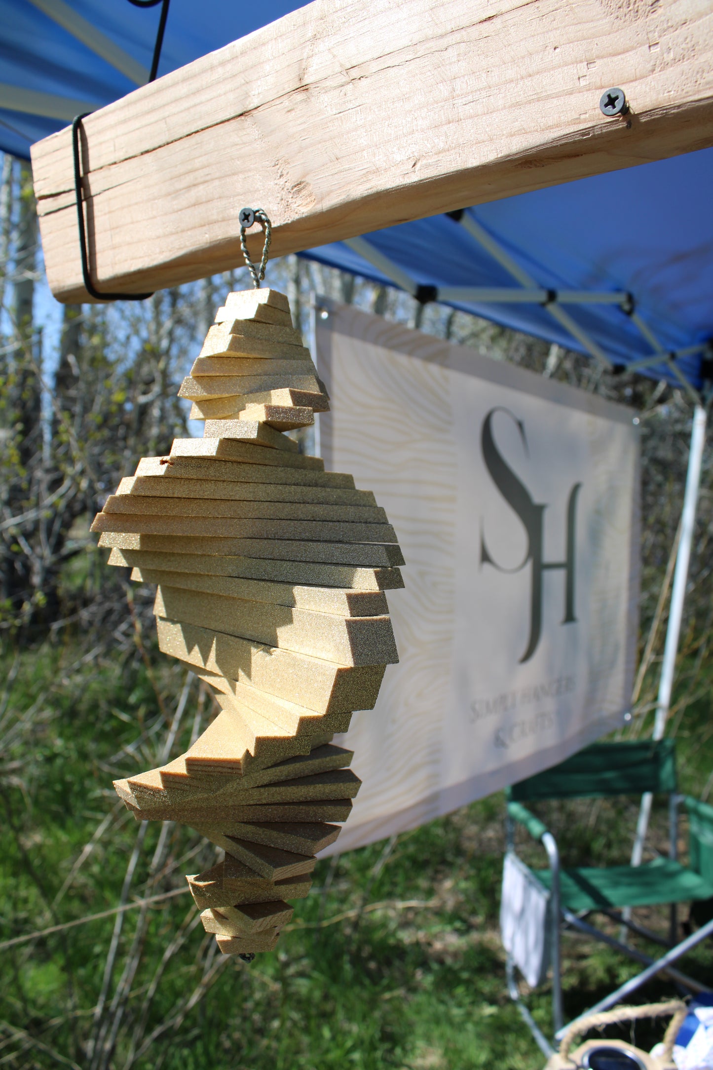 Wooden Spinner - Handmade, Porch Decor, Gift Ideas, Elegant Wind Spinner, Rustic Decor, Holiday Gifts