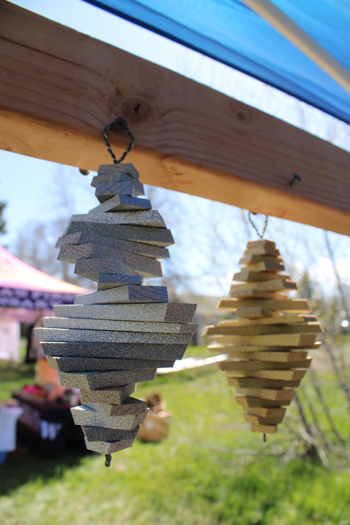 Wooden Spinner - Handmade, Porch Decor, Gift Ideas, Elegant Wind Spinner, Rustic Decor, Holiday Gifts