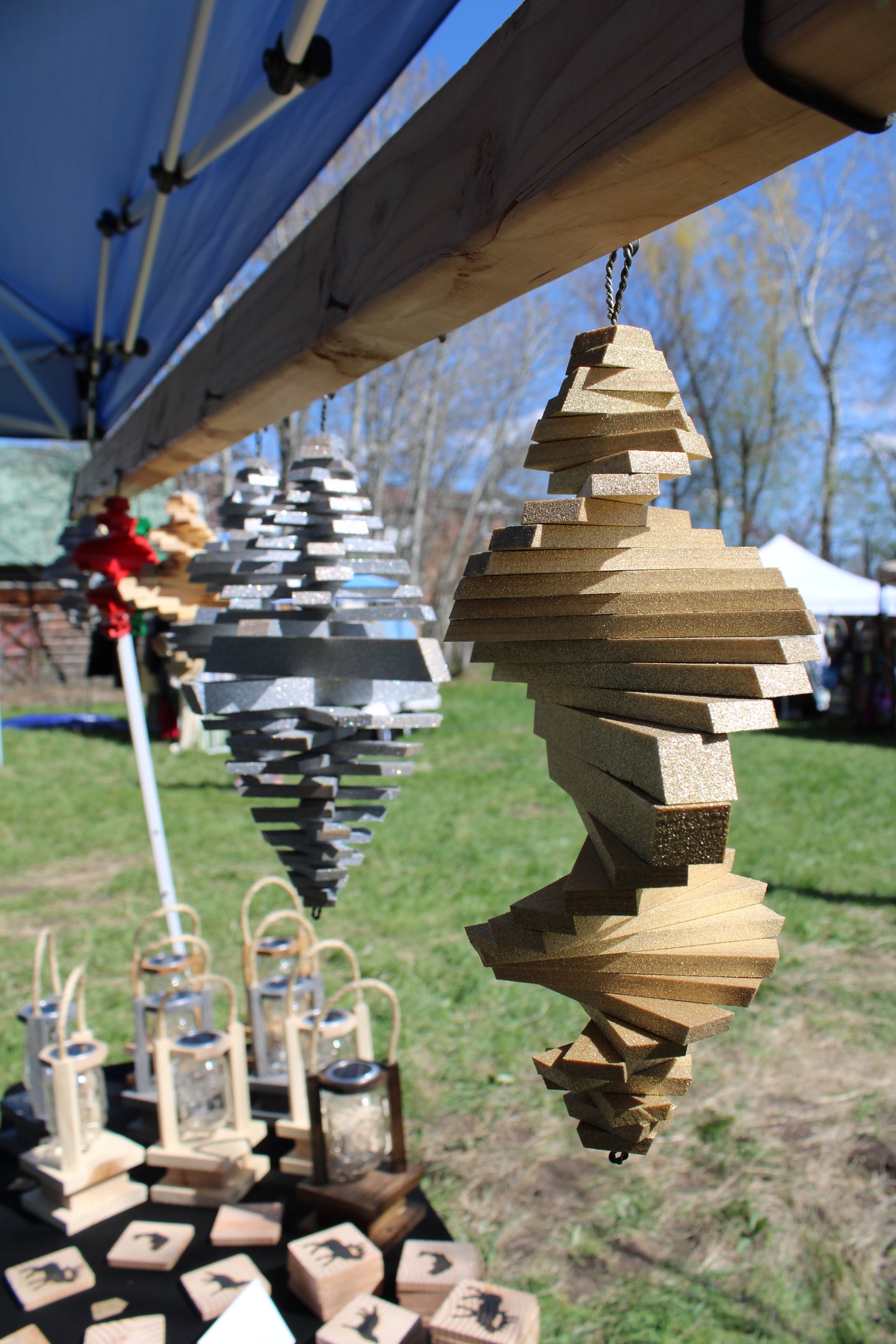 Wooden Spinner - Handmade, Porch Decor, Gift Ideas, Elegant Wind Spinner, Rustic Decor, Holiday Gifts