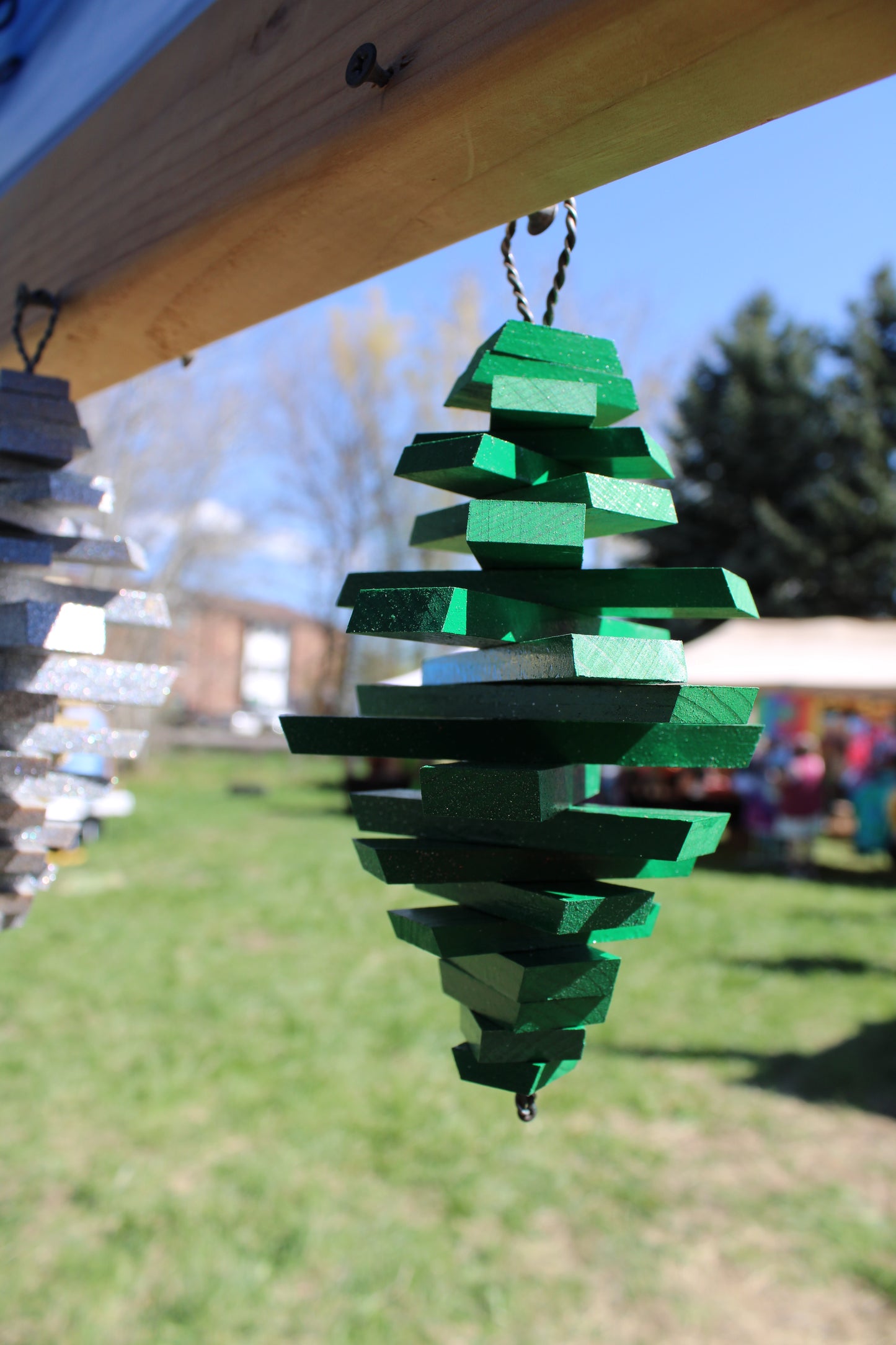 Wooden Spinner - Handmade, Porch Decor, Gift Ideas, Elegant Wind Spinner, Rustic Decor, Holiday Gifts